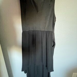 Black Sleeveless Hi-Lo Dress